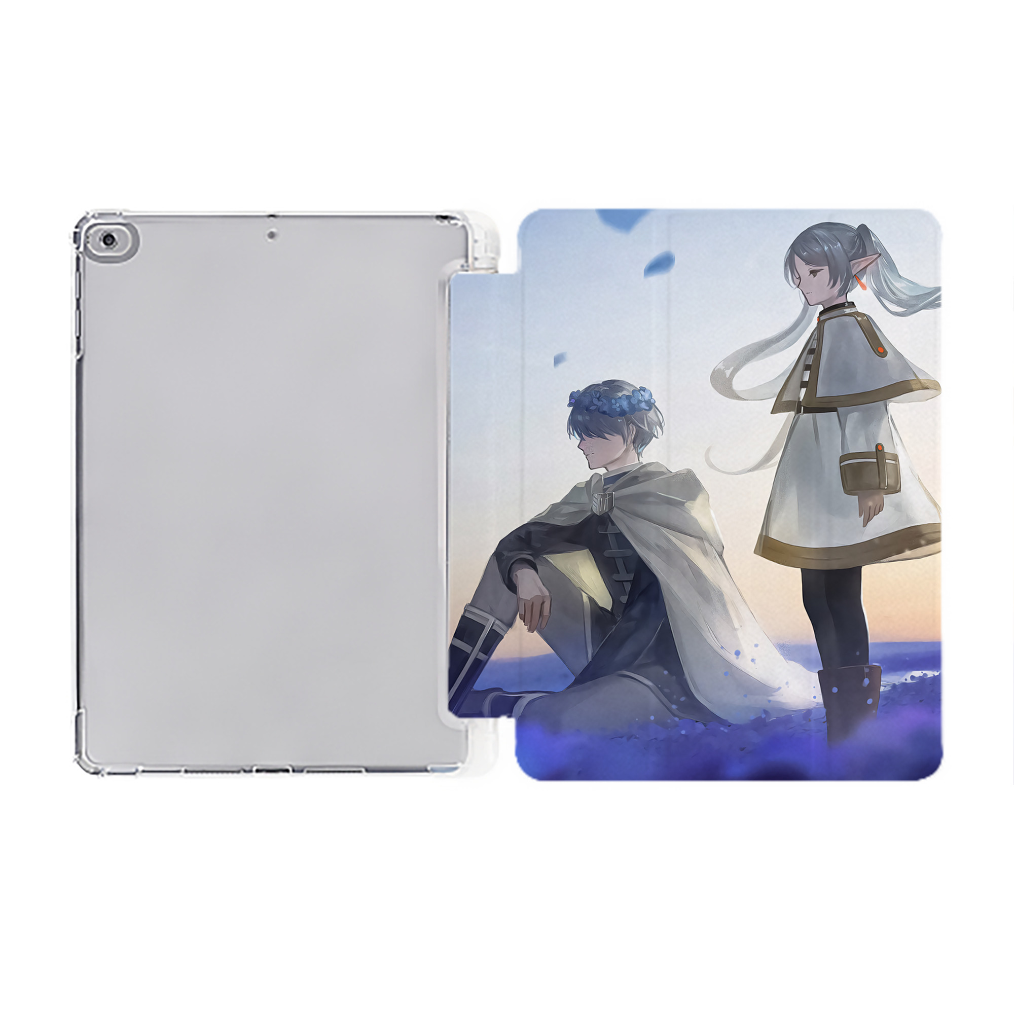 （画像用） 葬送のフリーレン Frieren IPad ケース ペン収納付き 三つ折りスタンド PUレザー×シリコン 対応機種9.5/10.5/10.9インチ